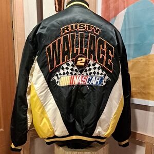 Nutmeg Rusty Wallace Vintage NASCAR Bomber Chase Jacket XL